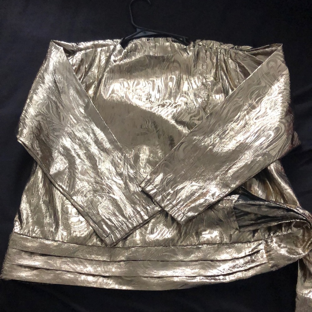 Gold metallic blouse